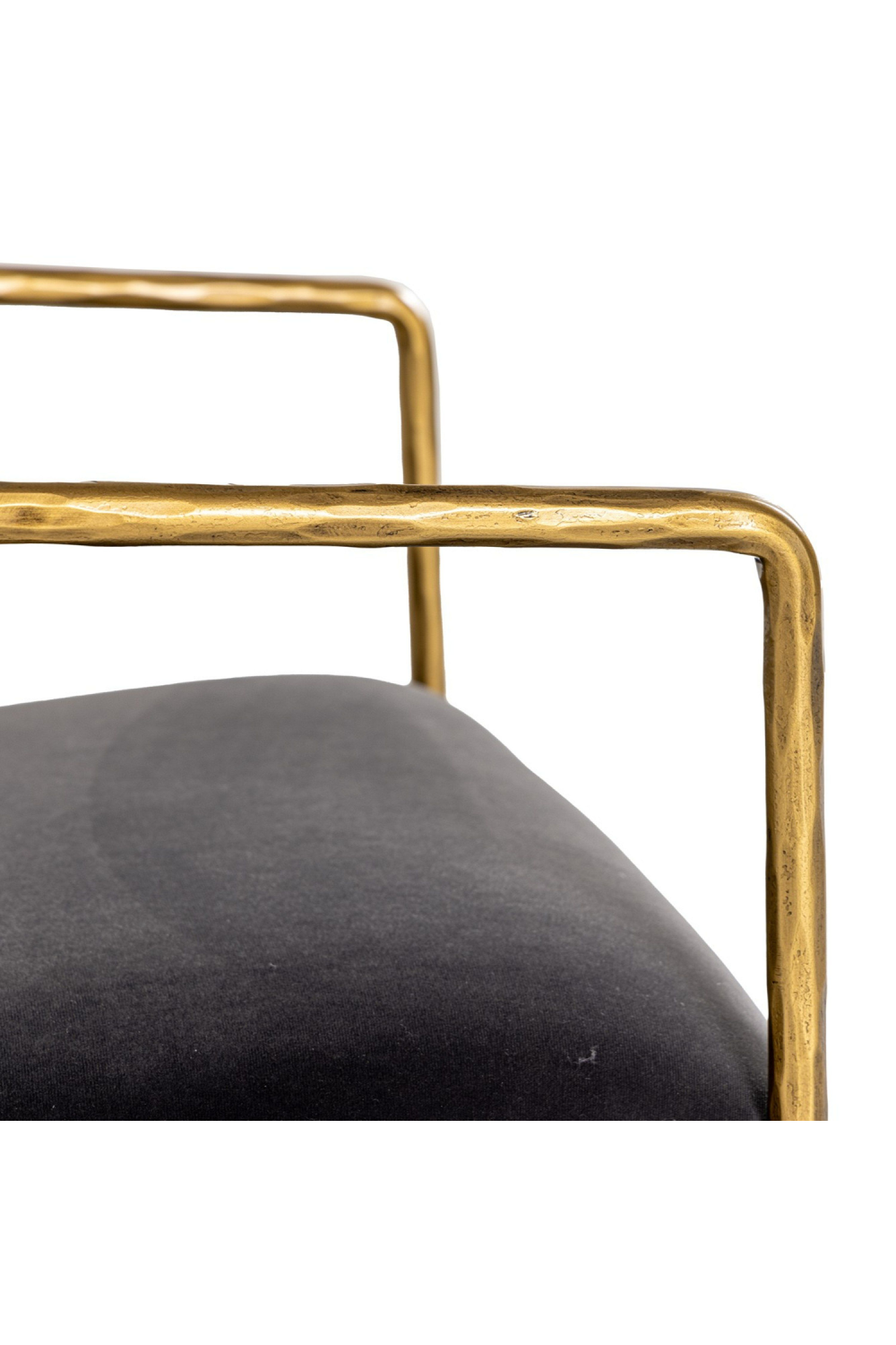 Brass-Framed Gray Velvet Dining Chair | OROA Modern Baird | Oroa.com
