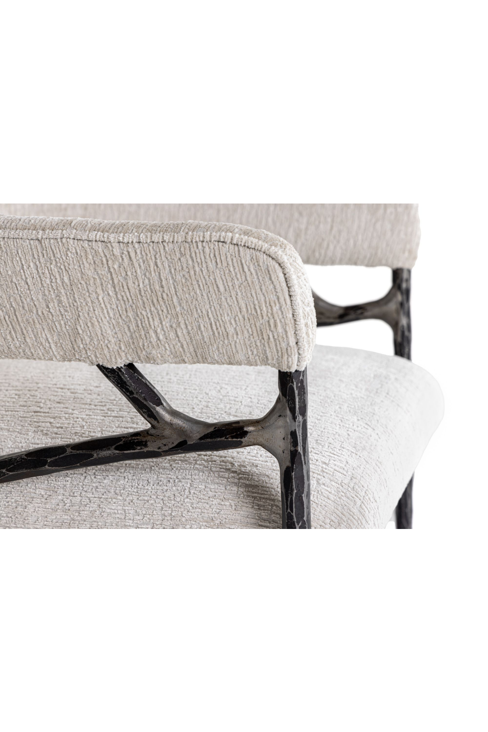 Forged Metal White Accent Chair | OROA Modern Ector | Oroa.com