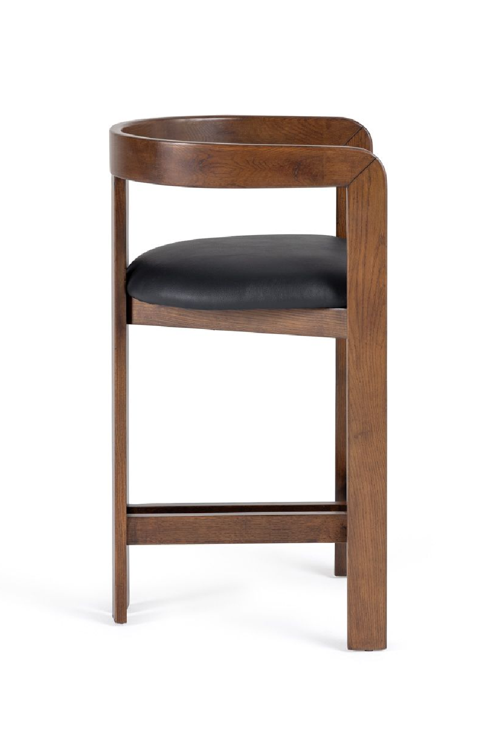 Black Vegan Leather Counter Chair | OROA Modern Belton | Oroa.com