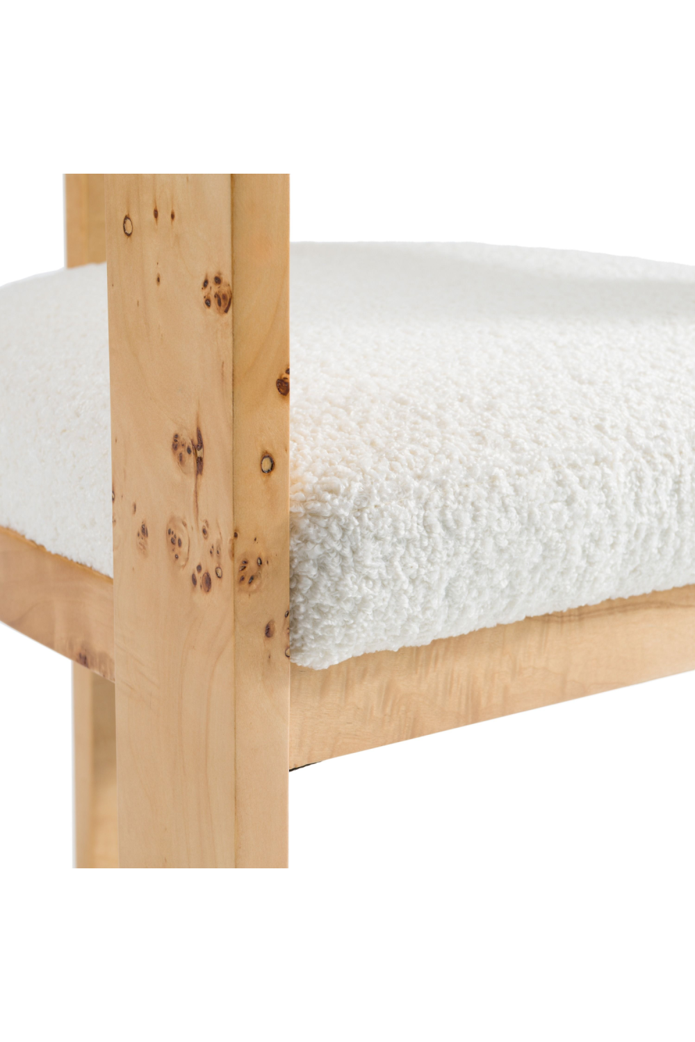 Burl Framed Cream Dining Chair | OROA Modern Letha | Oroa.com