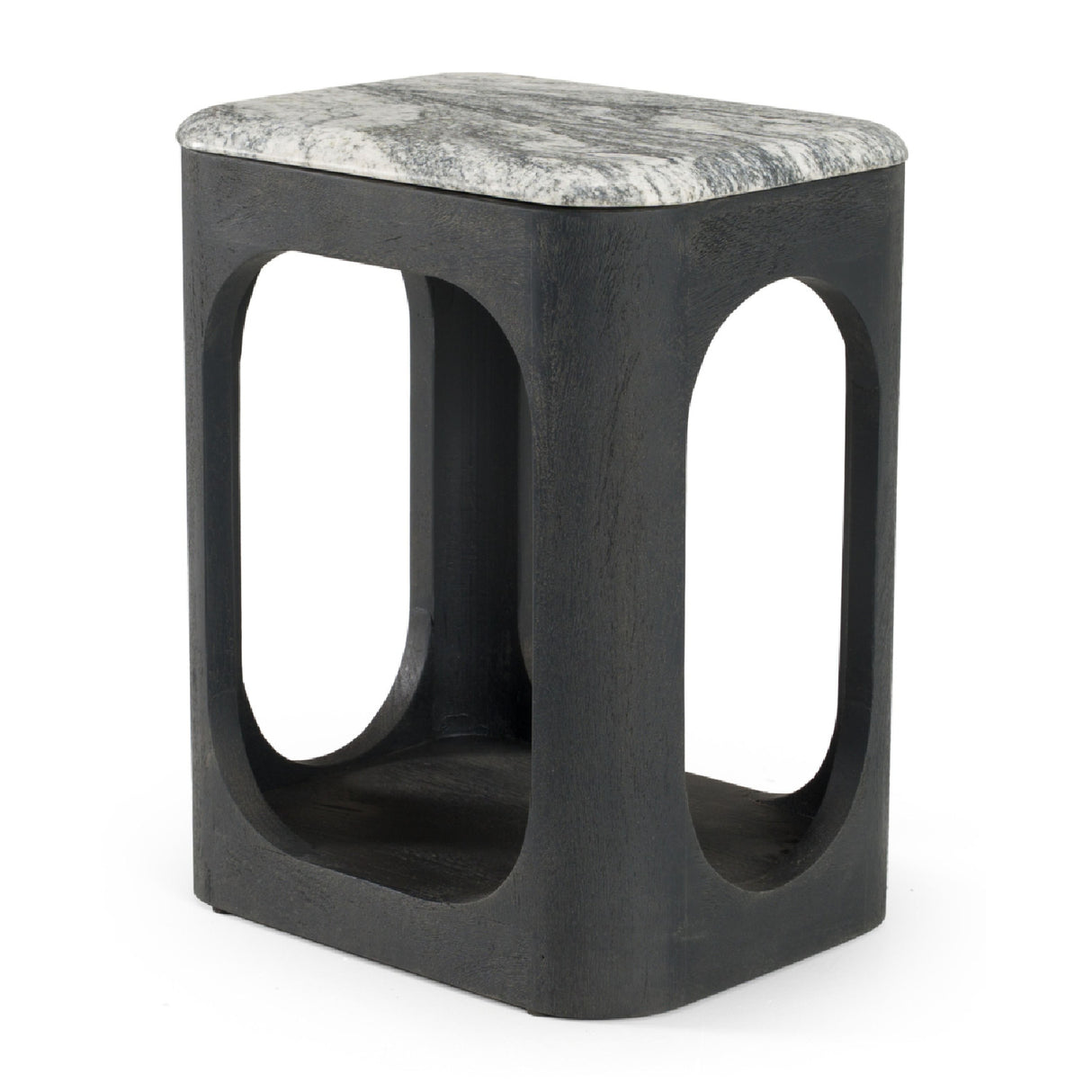 White Granite End Table | Oroa.com