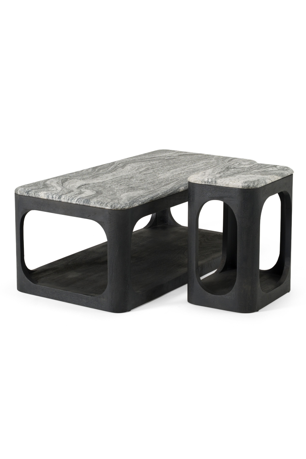 White Granite End Table | OROA Modern Marco | Oroa.com