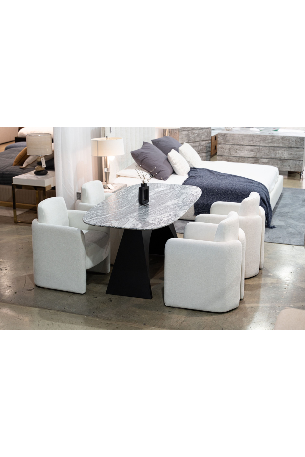 Black & White Marble Dining Table | OROA Modern Colbert | Oroa.com