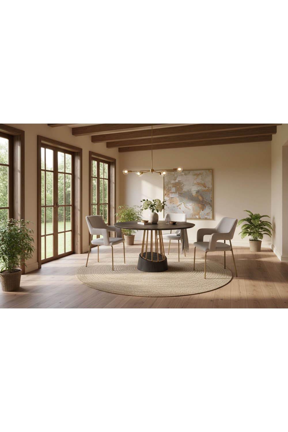 Black Mango Wood Dining Table | OROA Modern Cotopaxi | Oroa.com