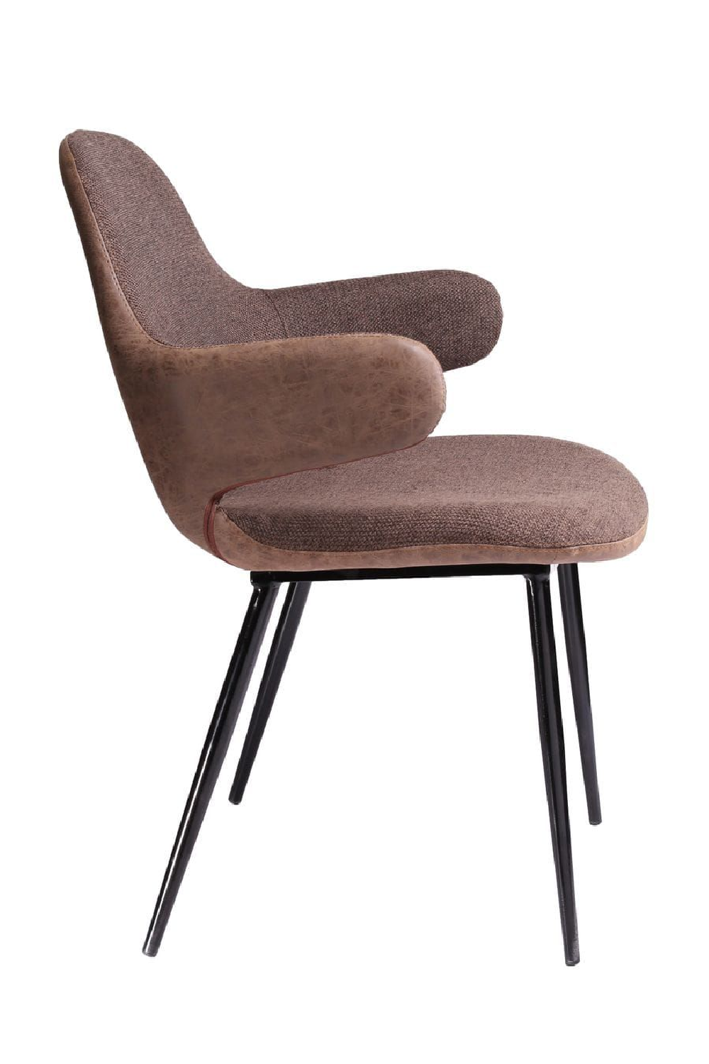 Brown Vegan Leather Accent Chair | Oroa.com