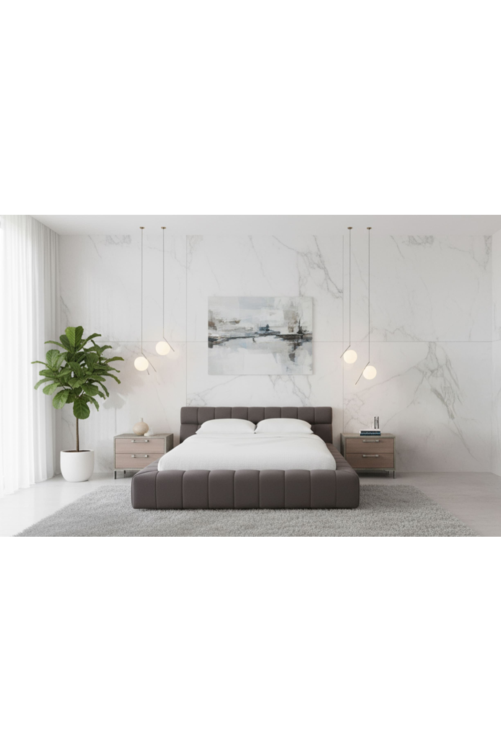 Tufted Queen Bed | OROA Modern Tyree | Oroa.com