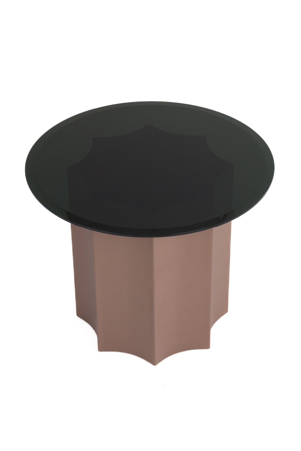 Black Mirror Round End Table | OROA Modern Ingram | Oroa.com