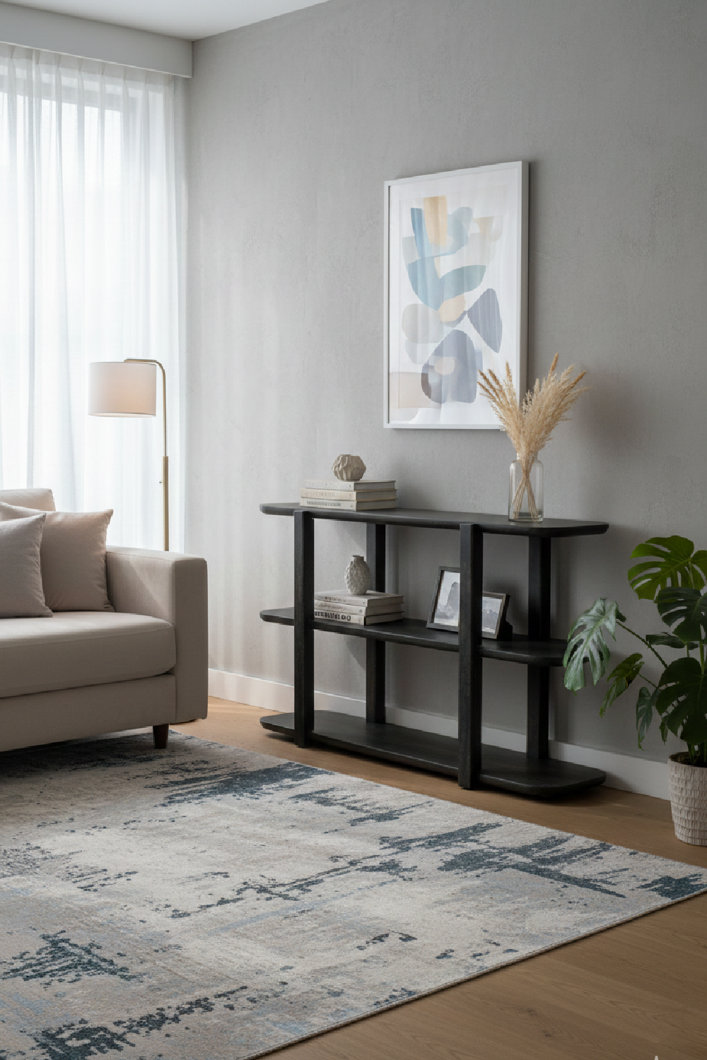 Brown Open-Back Bookshelf | OROA Modern Noah | Oroa.com