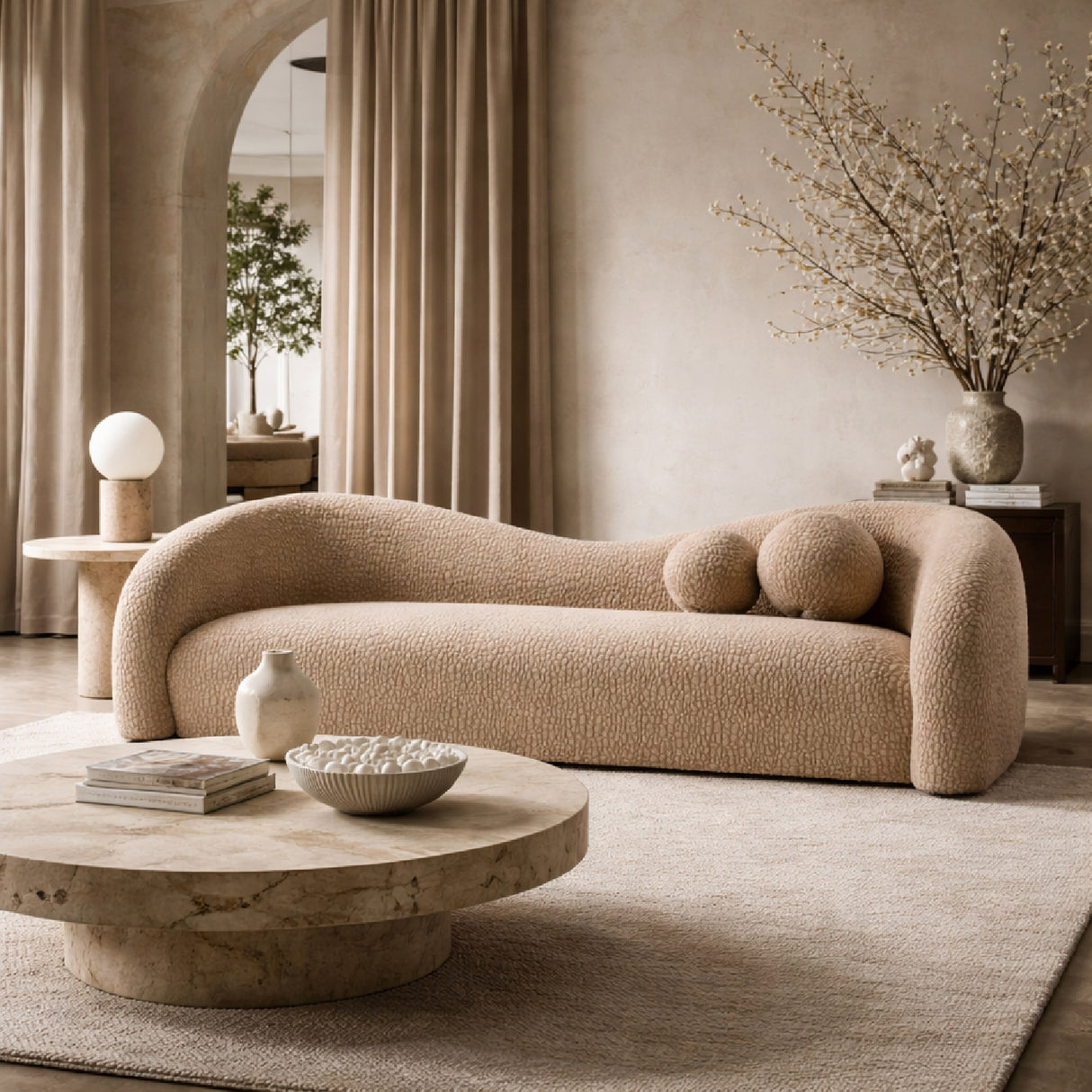 Wavy Back 4-Seater Sofa | Oroa.com