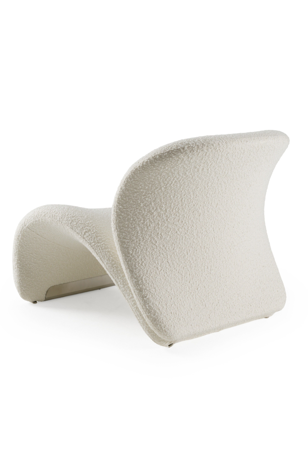 White Vegan Leather Curved Accent Chair | OROA Modern Donovan | Oroa.com