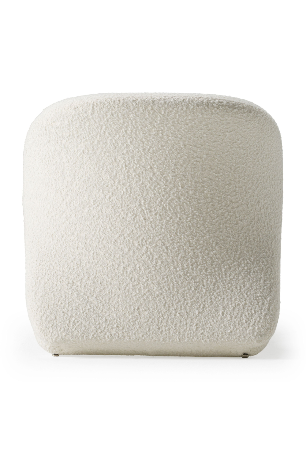White Vegan Leather Curved Accent Chair | OROA Modern Donovan | Oroa.com