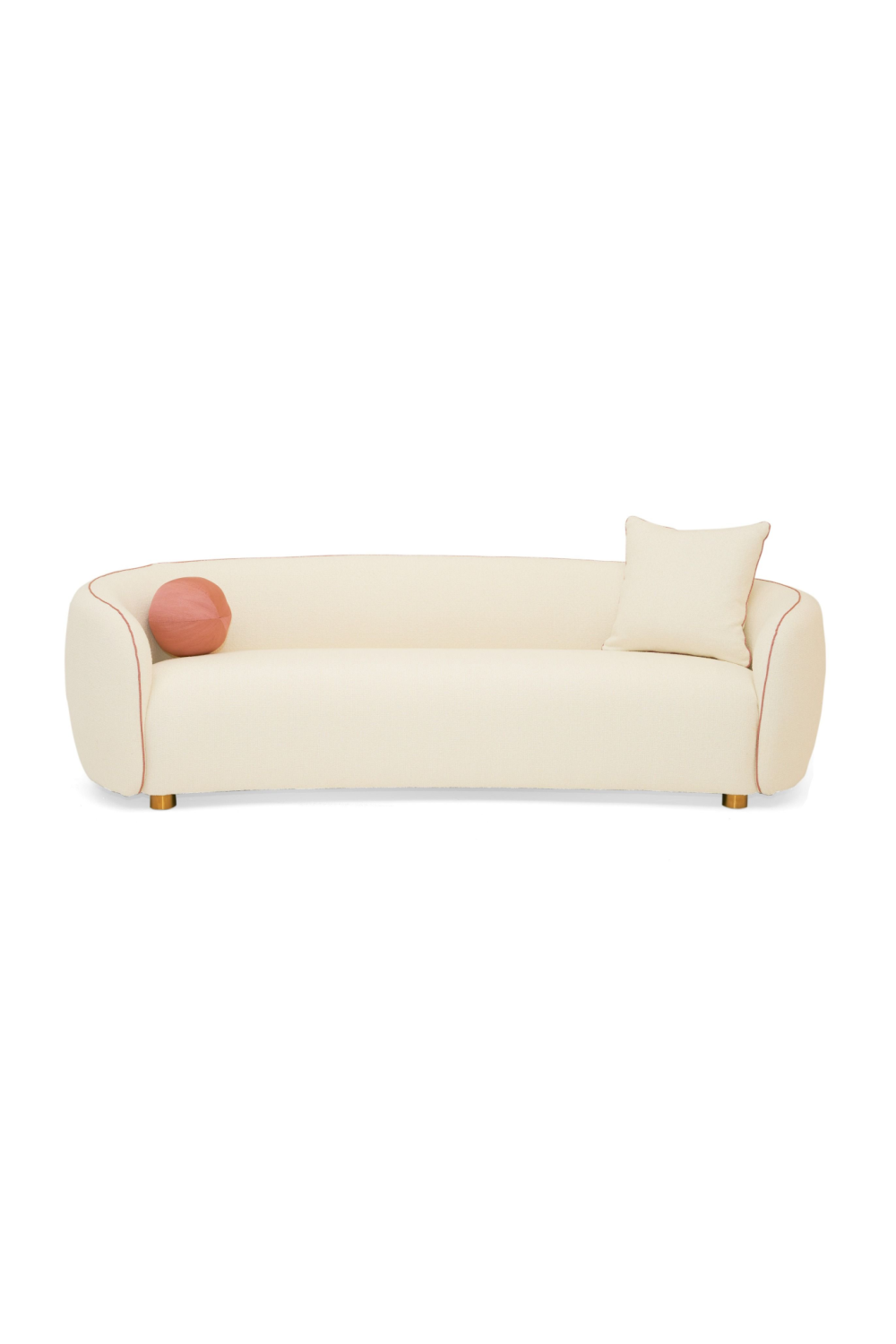 Pink Piped Cream Sofa | OROA Modern Winfree | Oroa.com