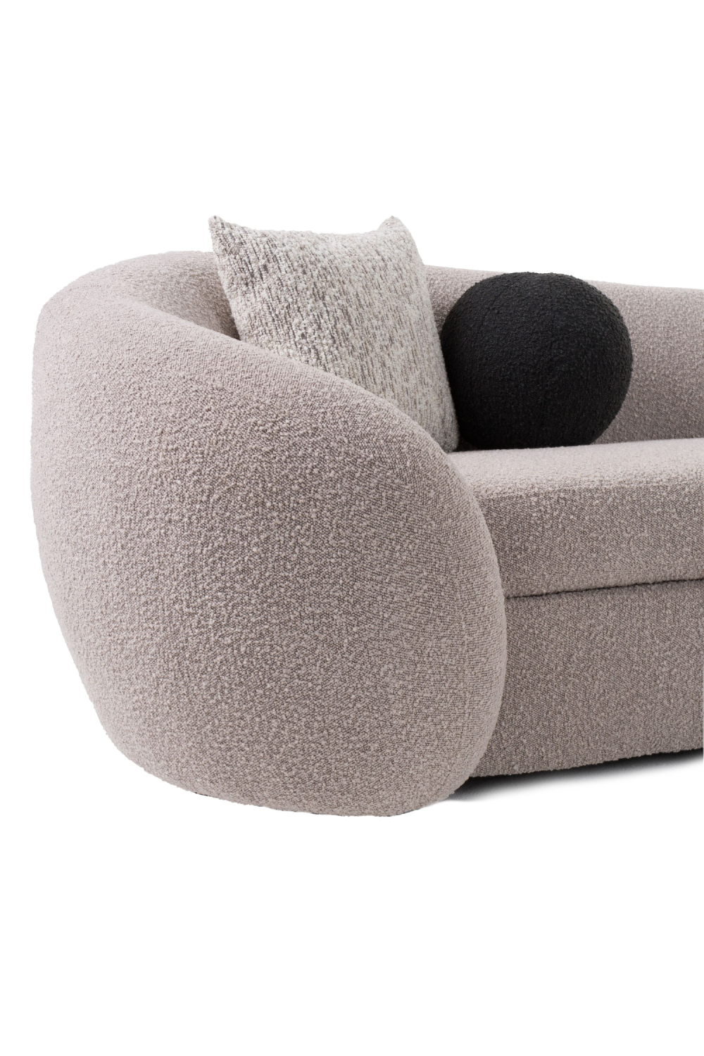 Gray Curved Sectional Sofa | OROA Modern Kilmer | Oroa.com