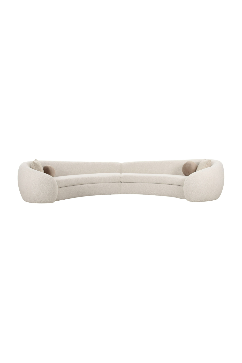 Curved White Sectional Sofa | OROA Modern Kilmer | Oroa.com