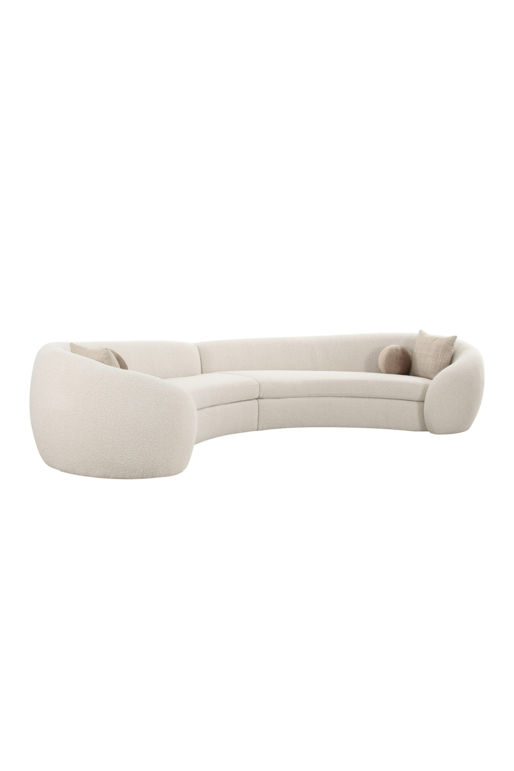Curved White Sectional Sofa | OROA Modern Kilmer | Oroa.com