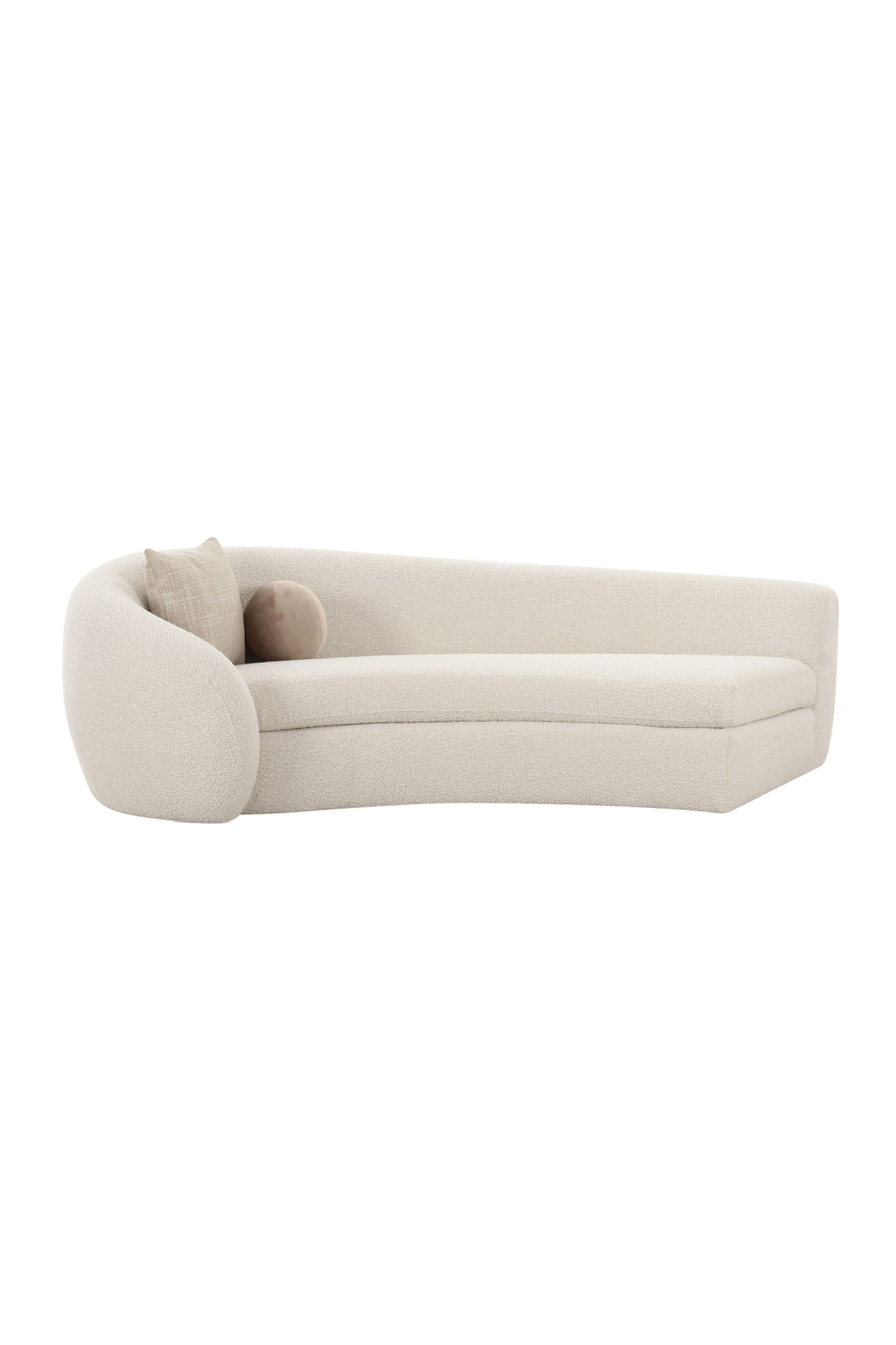 Curved White Sectional Sofa | OROA Modern Kilmer | Oroa.com