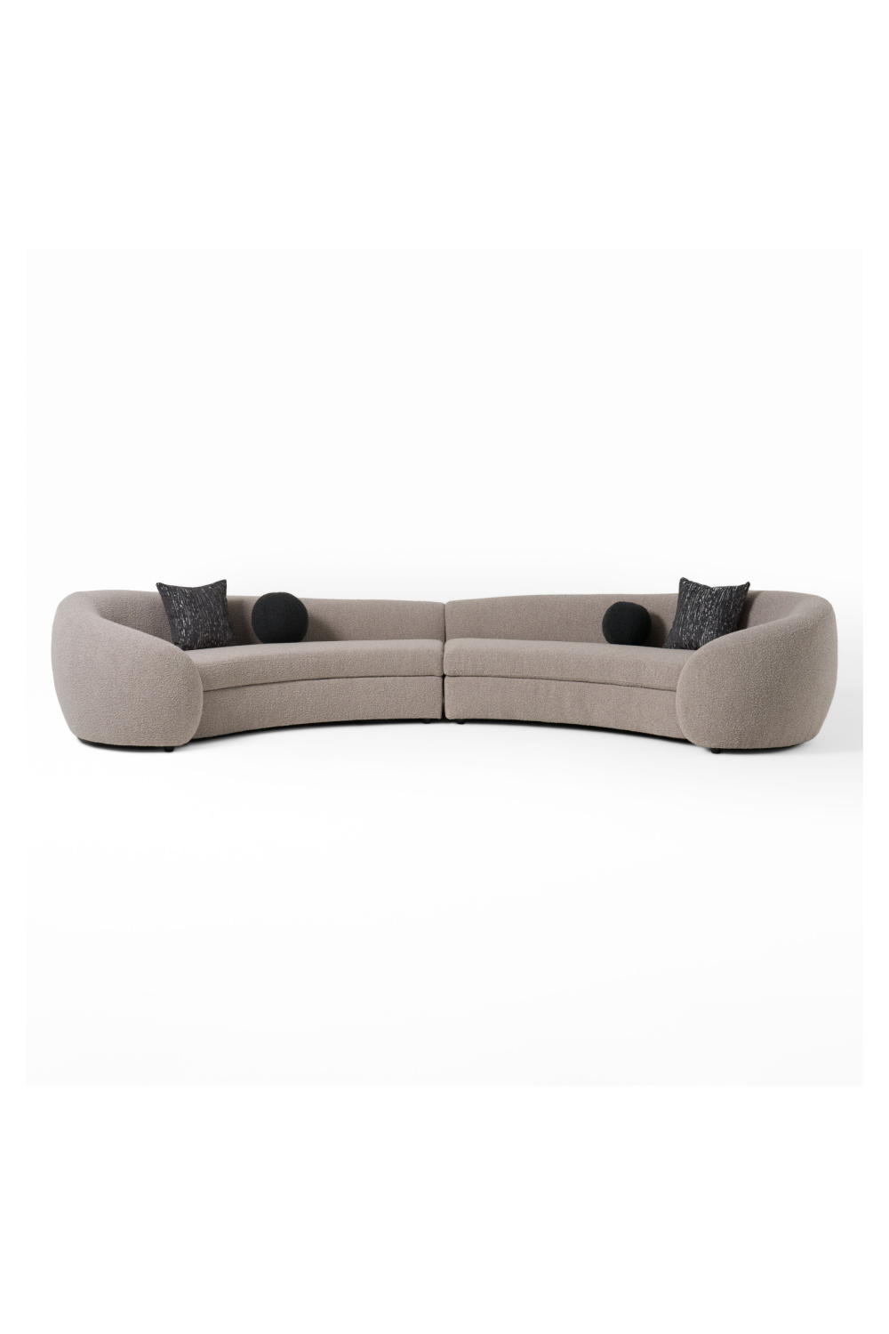 Gray Curved Sectional Sofa | OROA Modern Kilmer | Oroa.com