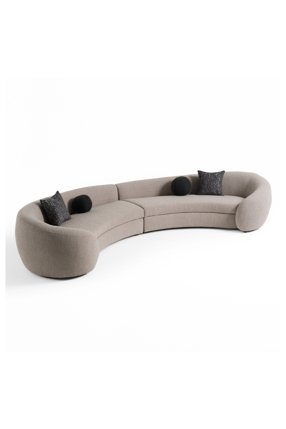 Gray Curved Sectional Sofa | OROA Modern Kilmer | Oroa.com