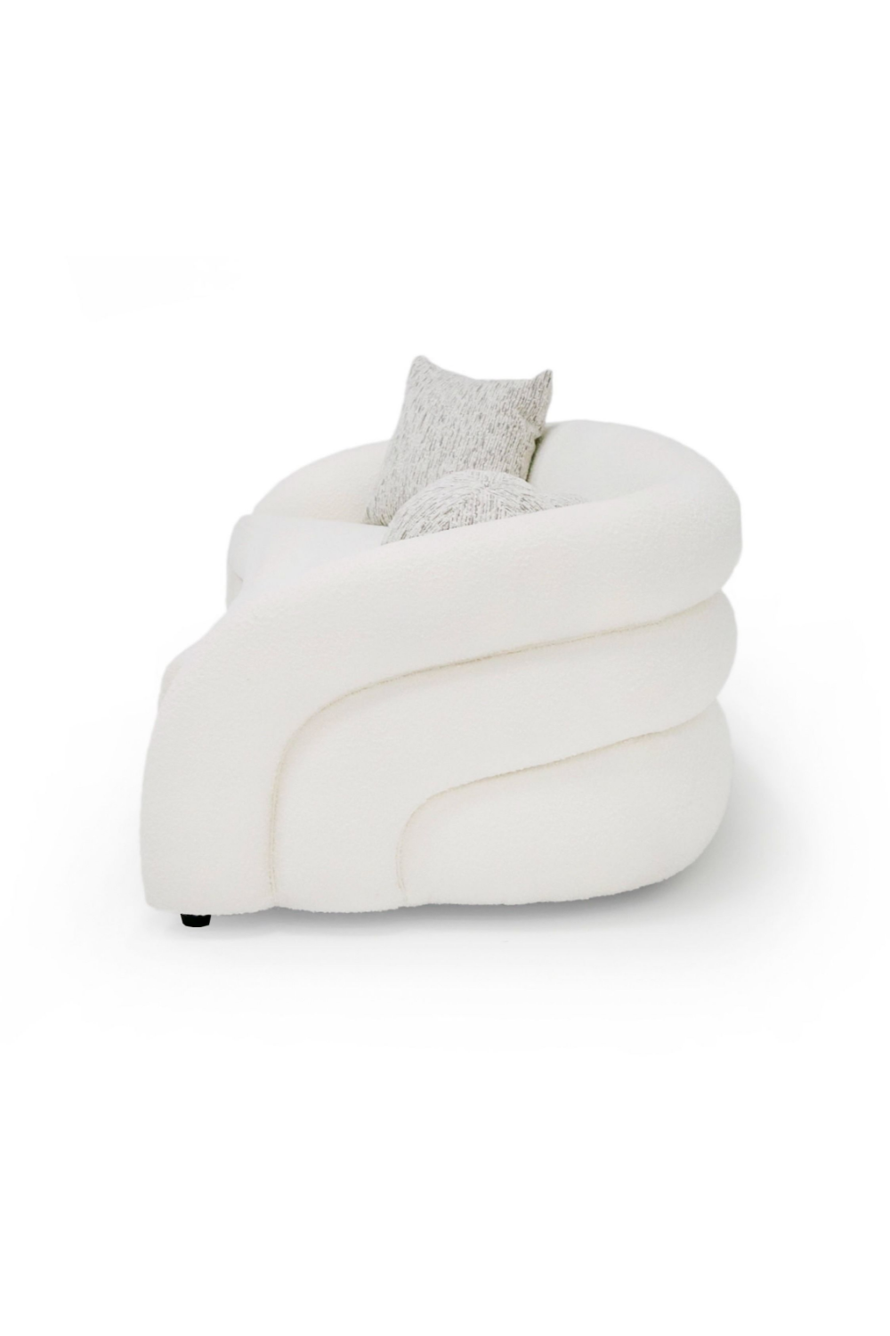 Curved White 4-Seater Sofa | Oroa.com