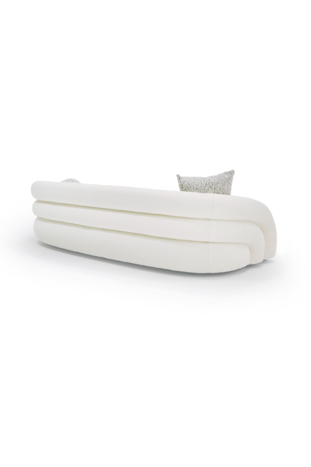Curved White 4-Seater Sofa | Oroa.com