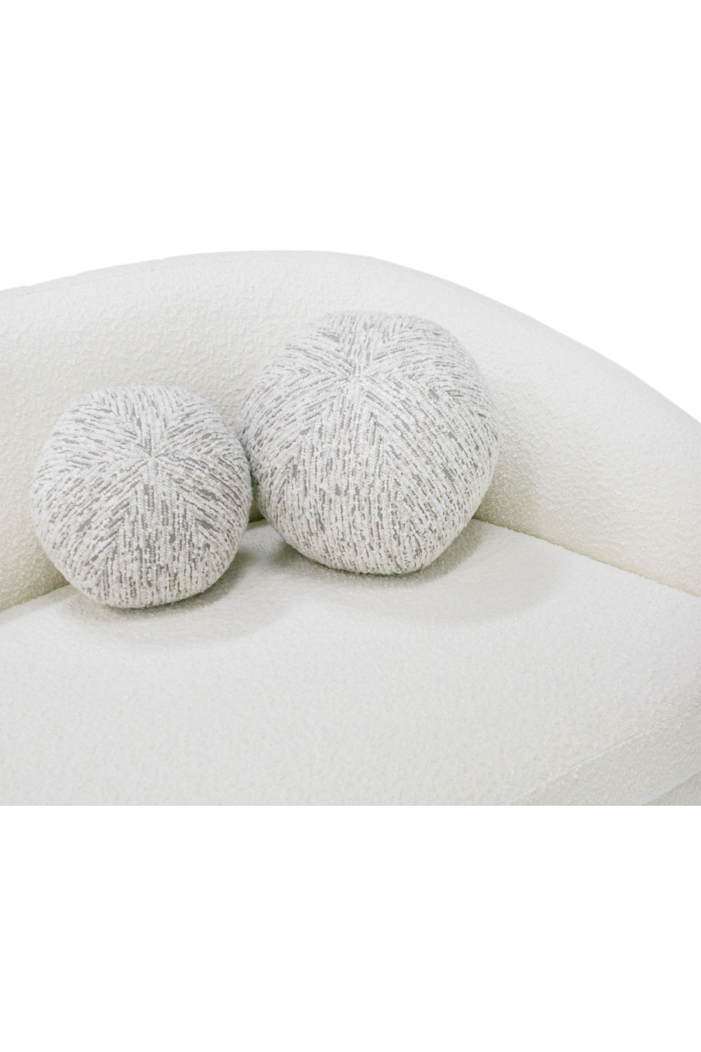 Curved White 4-Seater Sofa | OROA Modern Joshua | Oroa.com