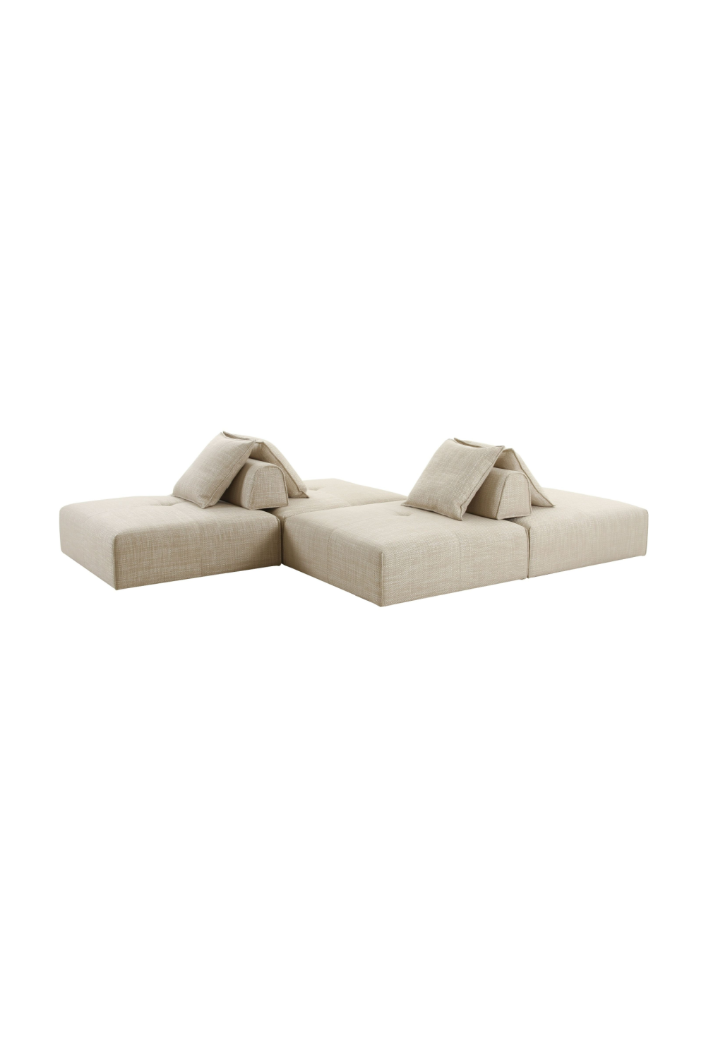 Beige Square Modular Accent Chair | OROA Modern Mondo | Oroa.com