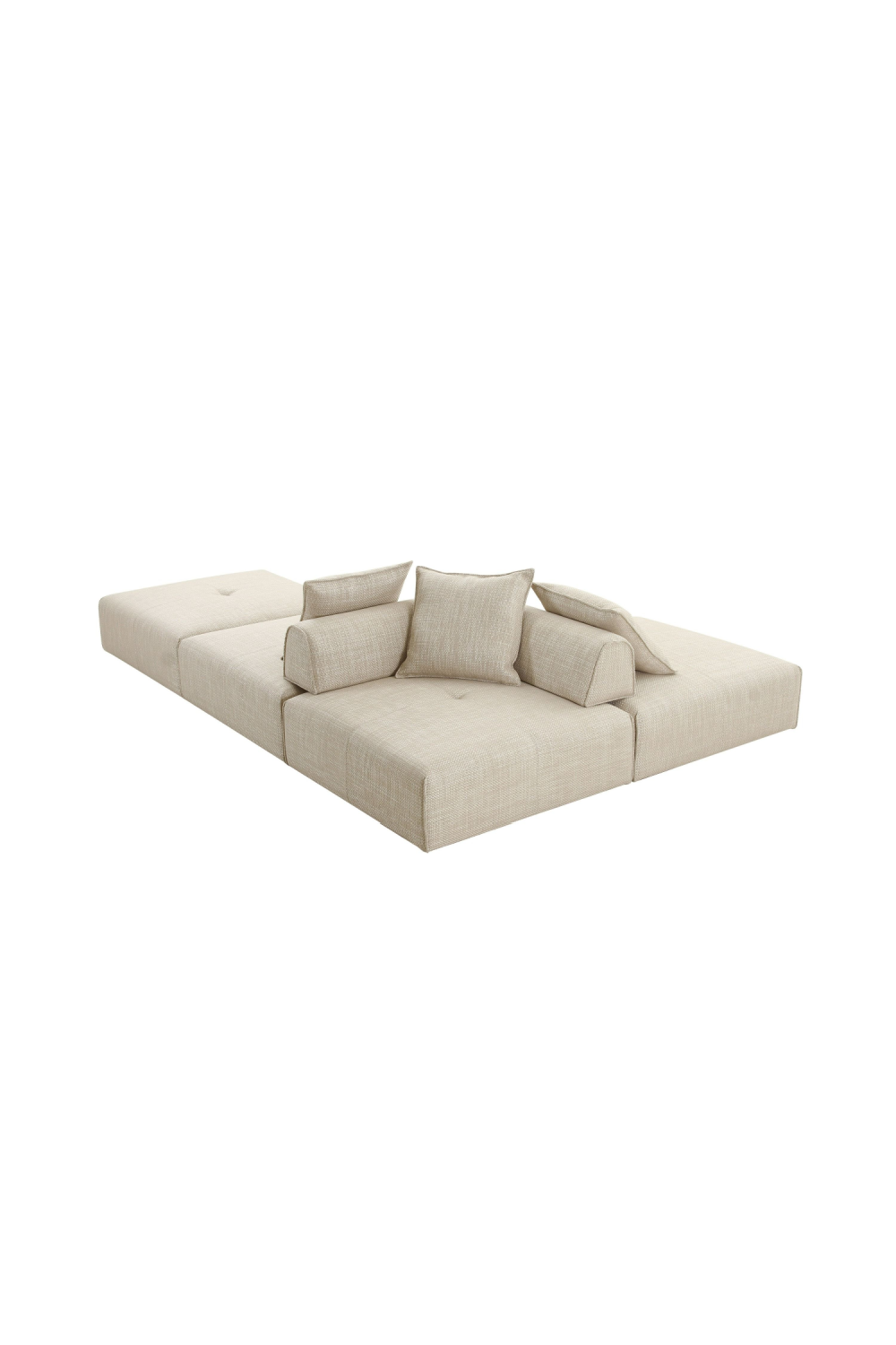 Beige Square Modular Accent Chair | OROA Modern Mondo | Oroa.com
