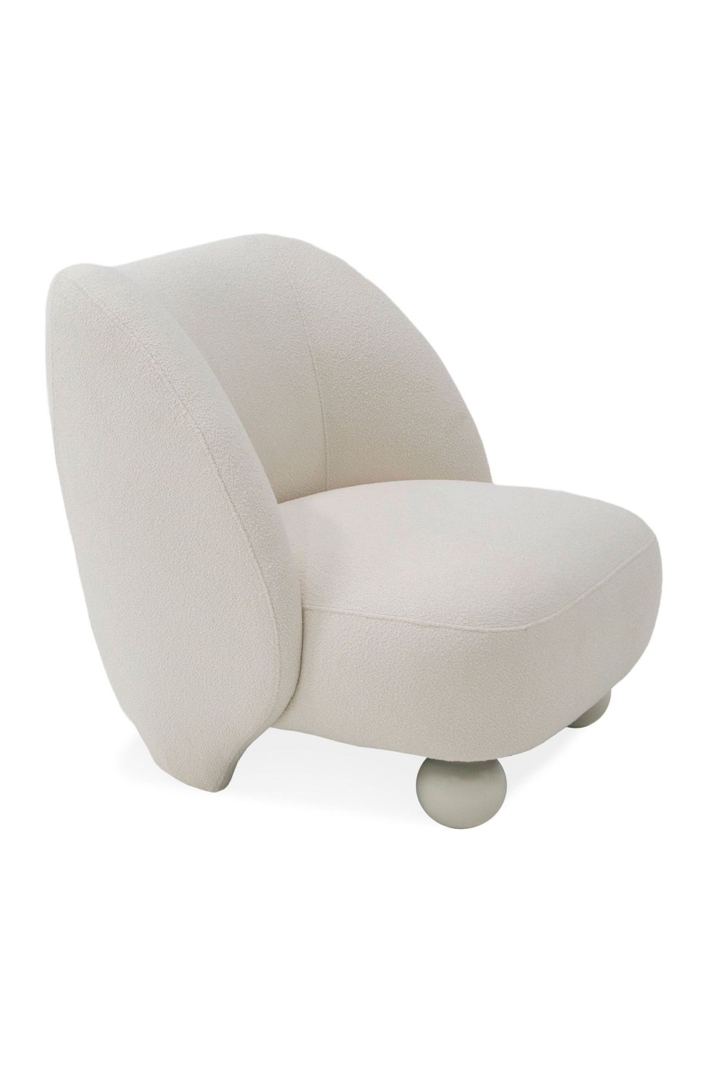 White Sloped-Back Accent Chair | Oroa.com