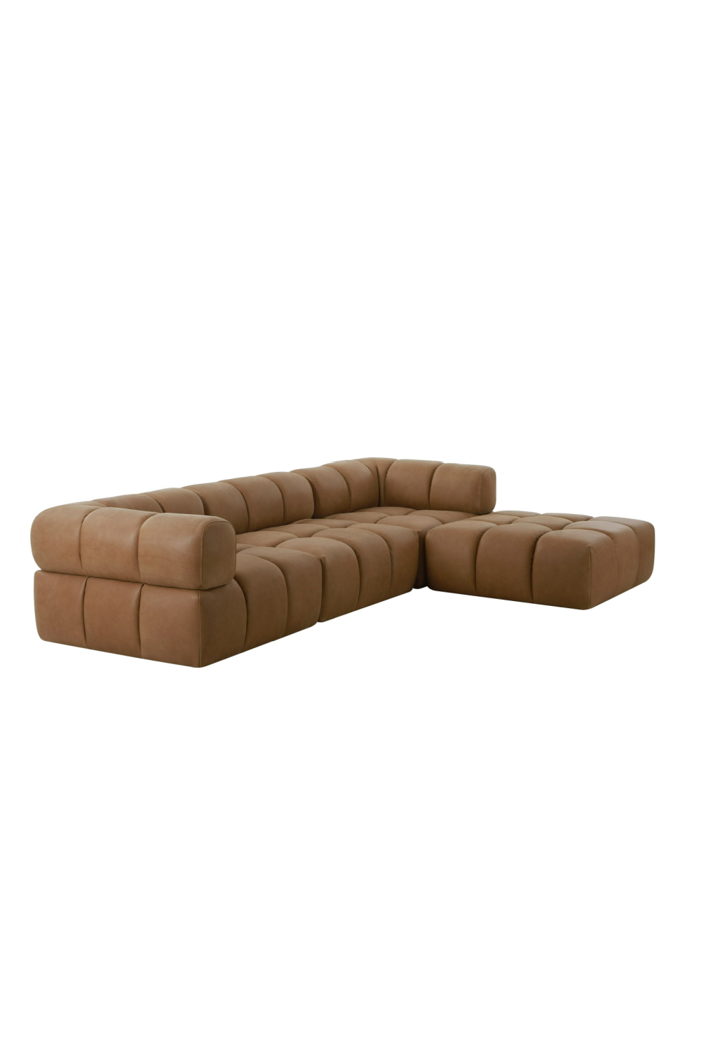 Brown Leather Armless Seat | OROA Modern Everest | Oroa.com