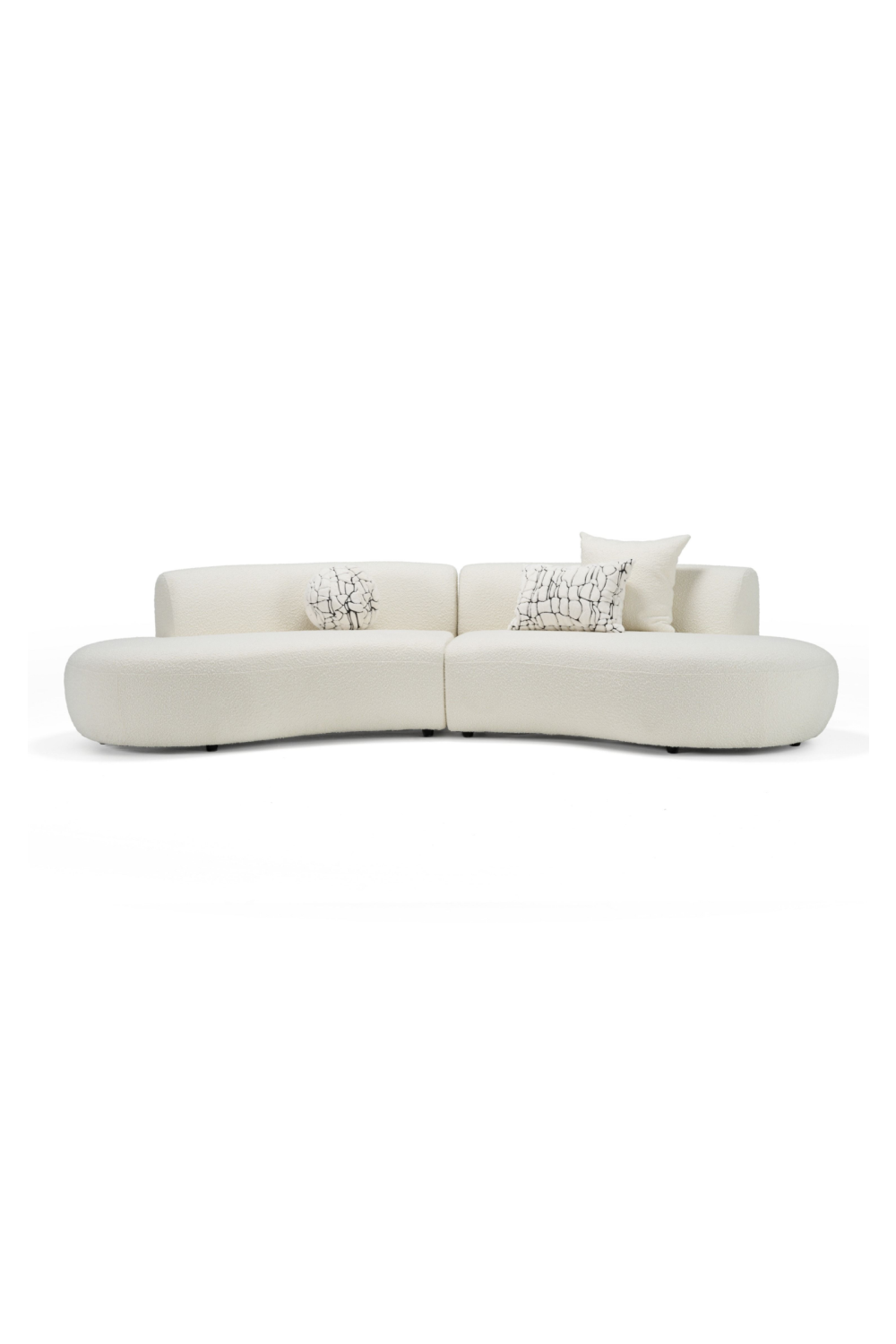 Curved Symmetrical Sectional Sofa | OROA Modern Weldon | Oroa.com