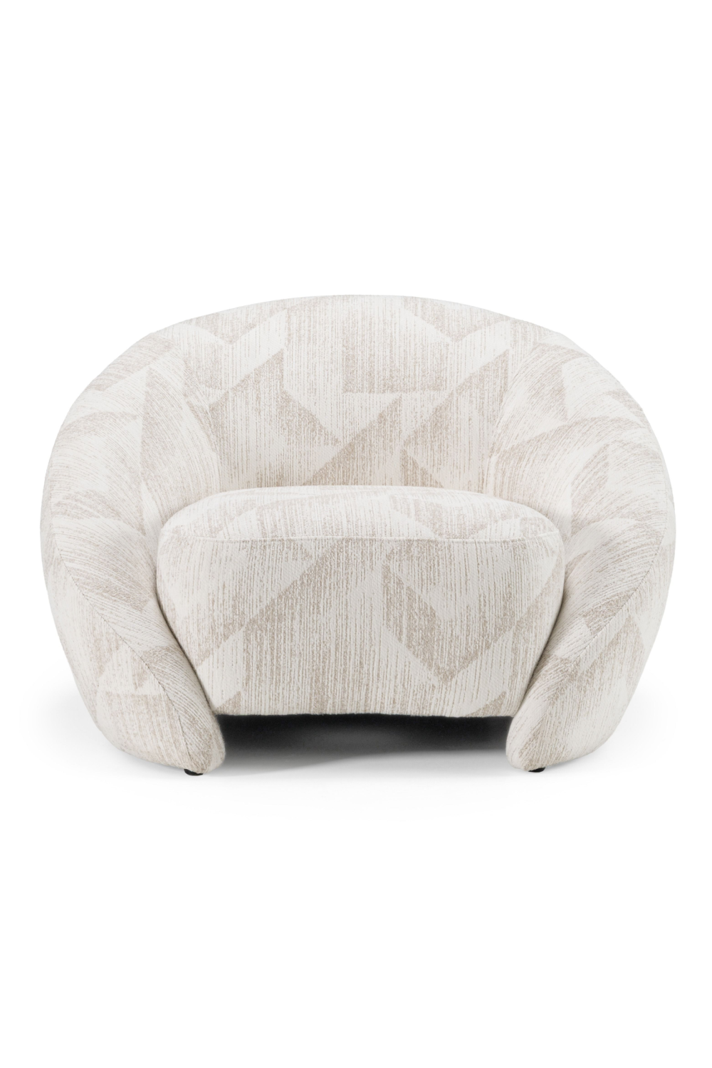 Beige Patterned Fabric Accent Chair | OROA Modern Gentle | Oroa.com