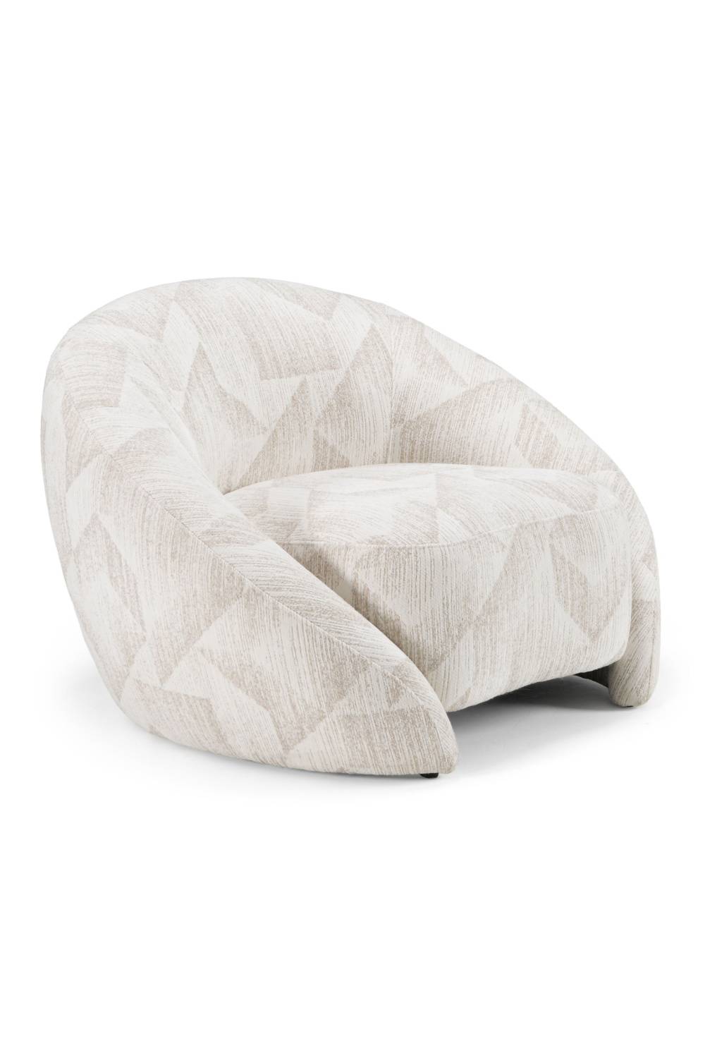 Beige Patterned Fabric Accent Chair | OROA Modern Gentle | Oroa.com