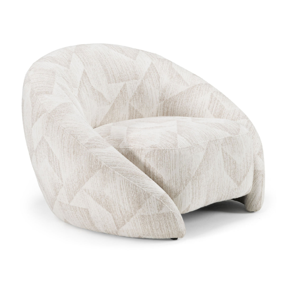 Beige Patterned Fabric Accent Chair | Oroa.com