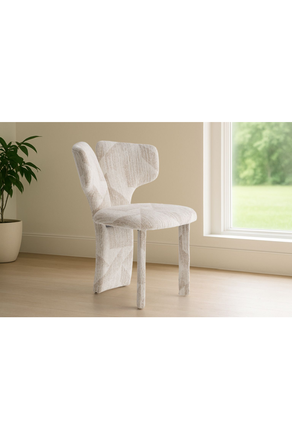 Beige Patterned Dining Chairs (2) | OROA Modern Masuda | Oroa.com