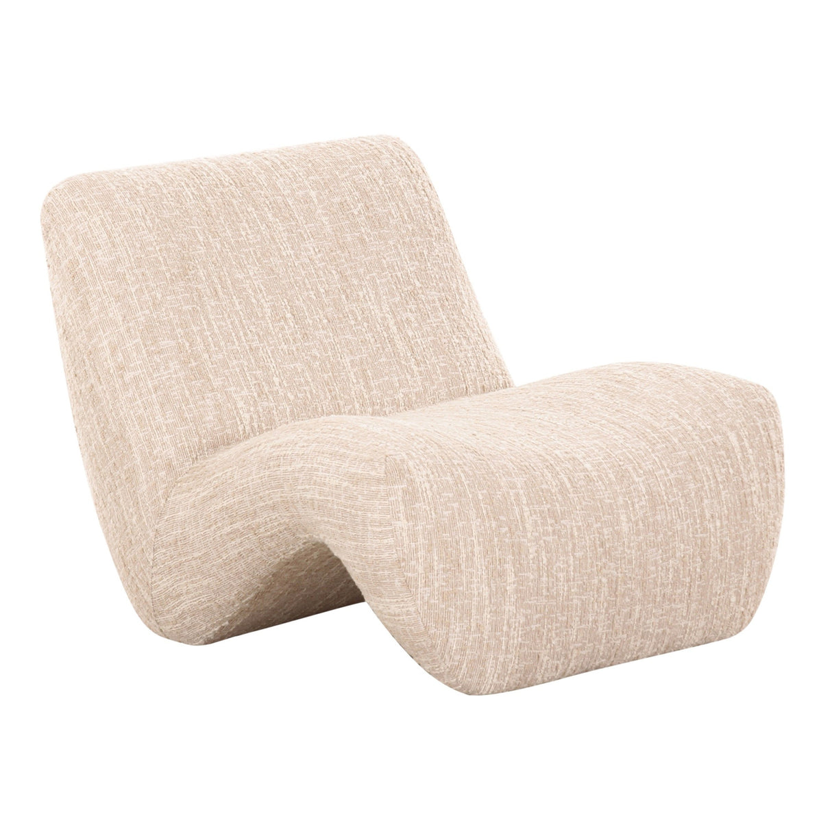Beige Flowy Armless Accent Chair | Oroa.com