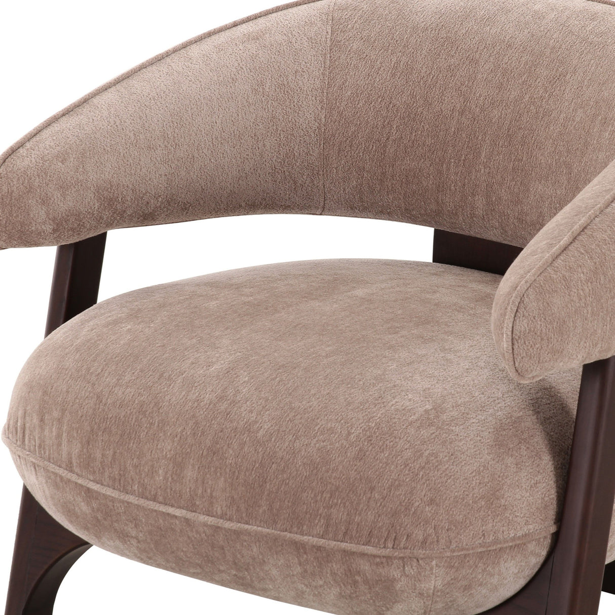 Tan Curved-Back Accent Chair | Oroa.com
