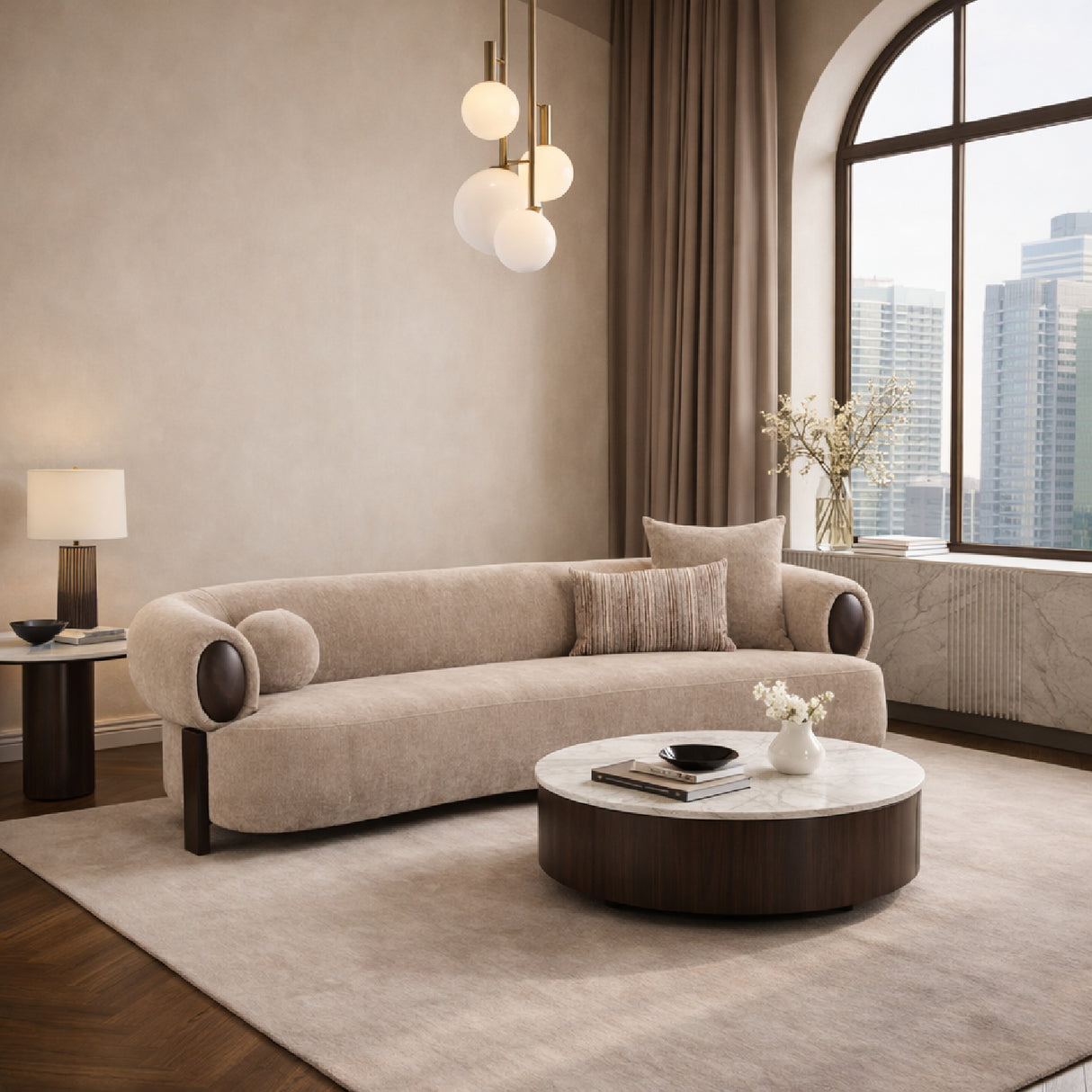 Modern Tan Sofa | Oroa.com
