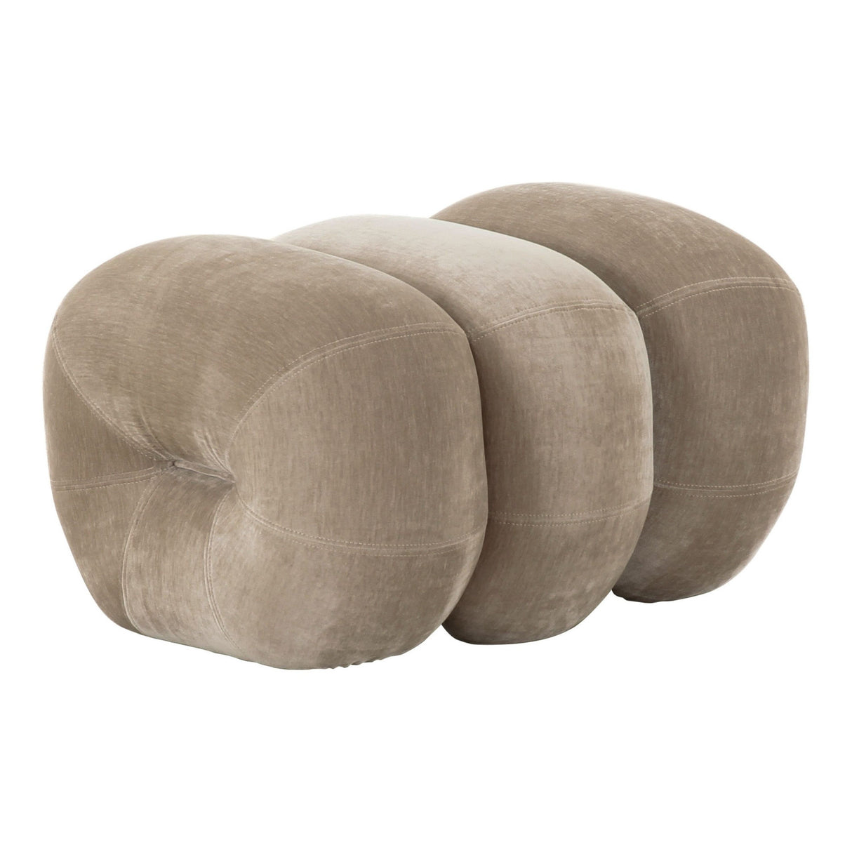 Taupe Fabric Ottoman | Oroa.com
