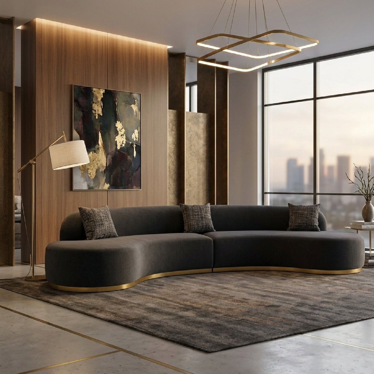 Curved Sectional Sofa | Oroa.com