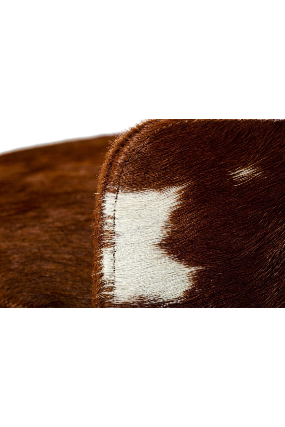 Brown Cowhide Leather Ottoman | OROA Modern Belvista | Oroa.com