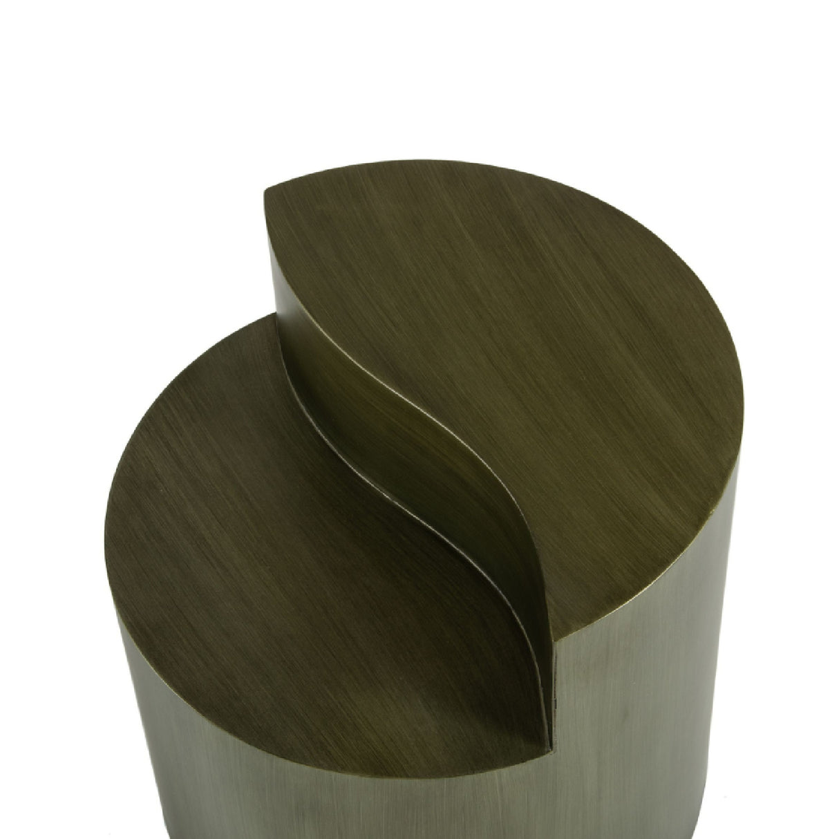 Gray Brass Tiered End Table | Oroa.com