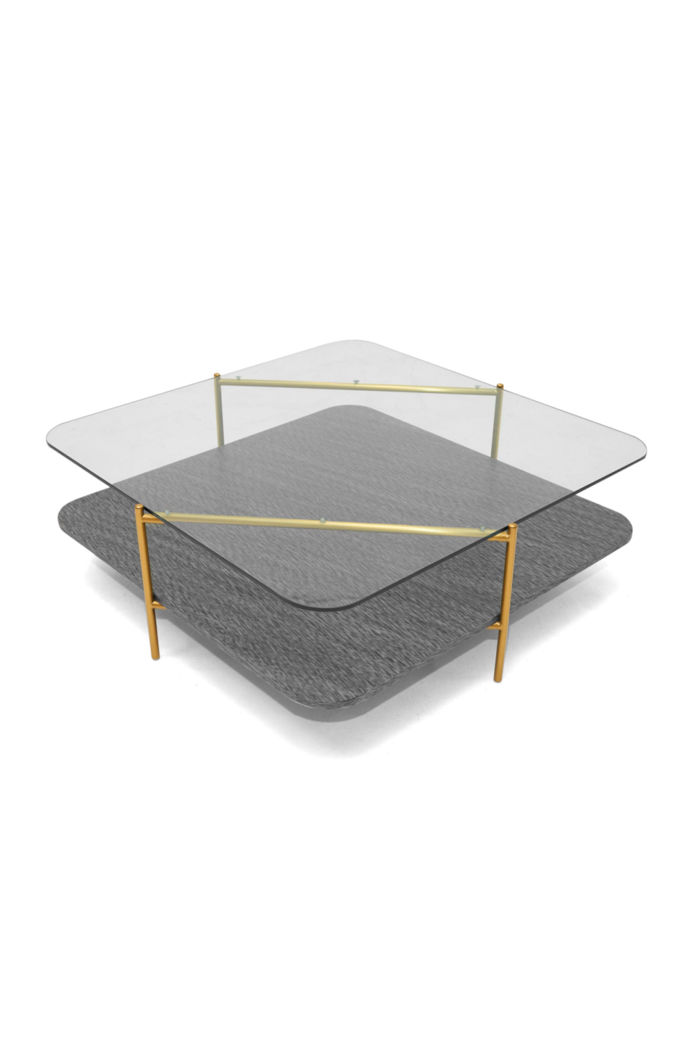 Gold-Framed Glass Coffee Table | Oroa.com