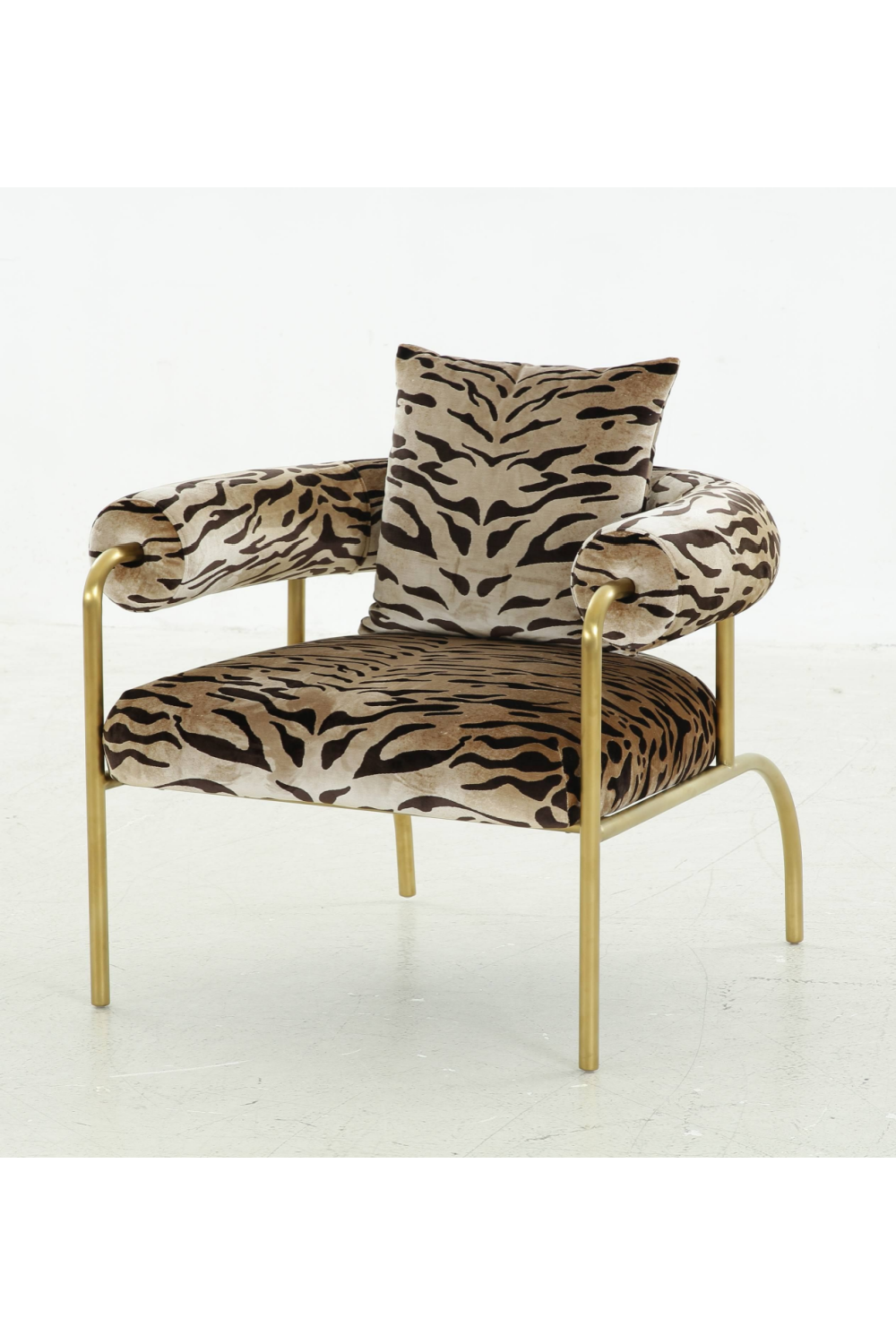 Gold Zebra Print Accent Chair | Oroa.com