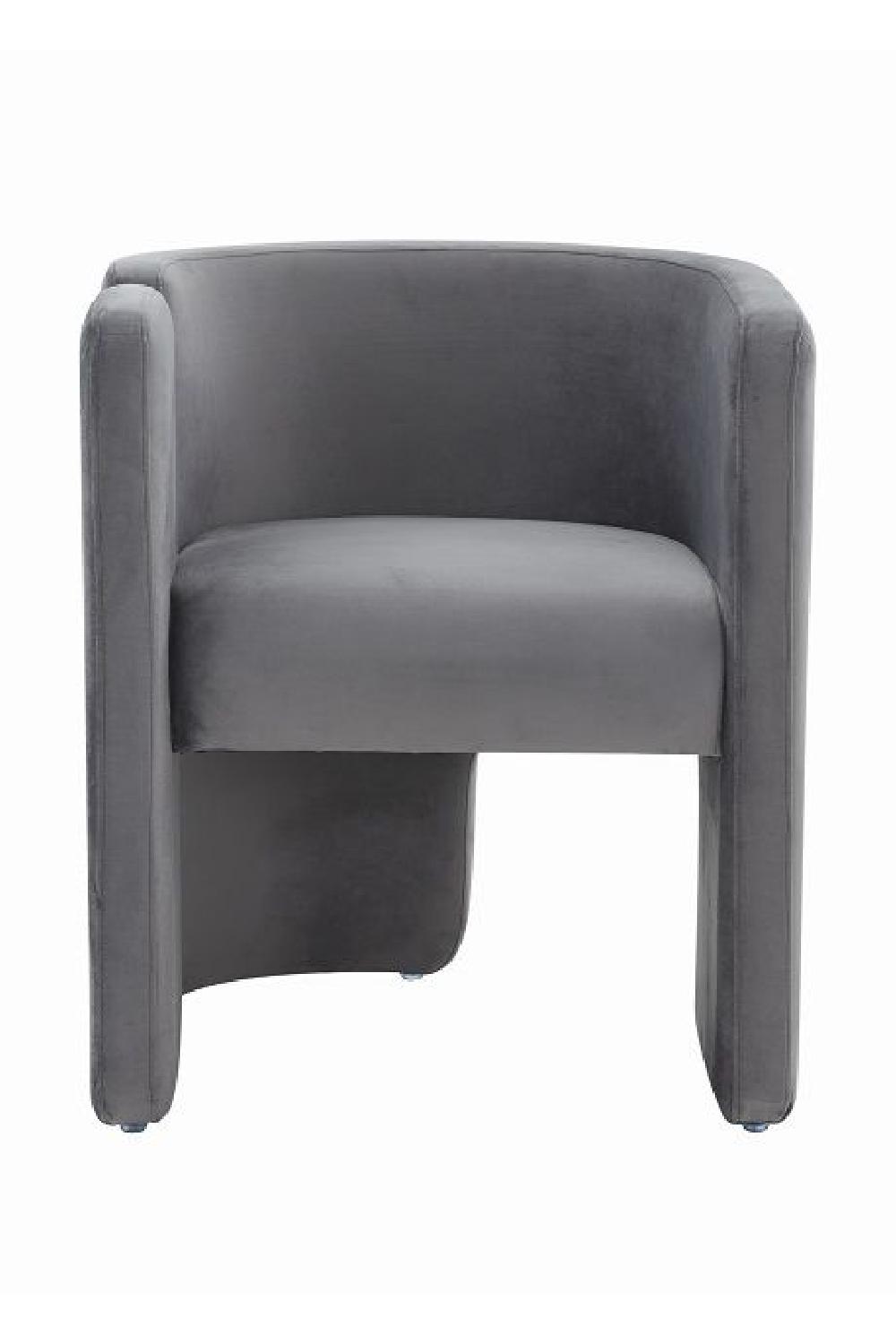Curved Gray Velvet Accent Chair | OROA Modern Tirta | Oroa.com