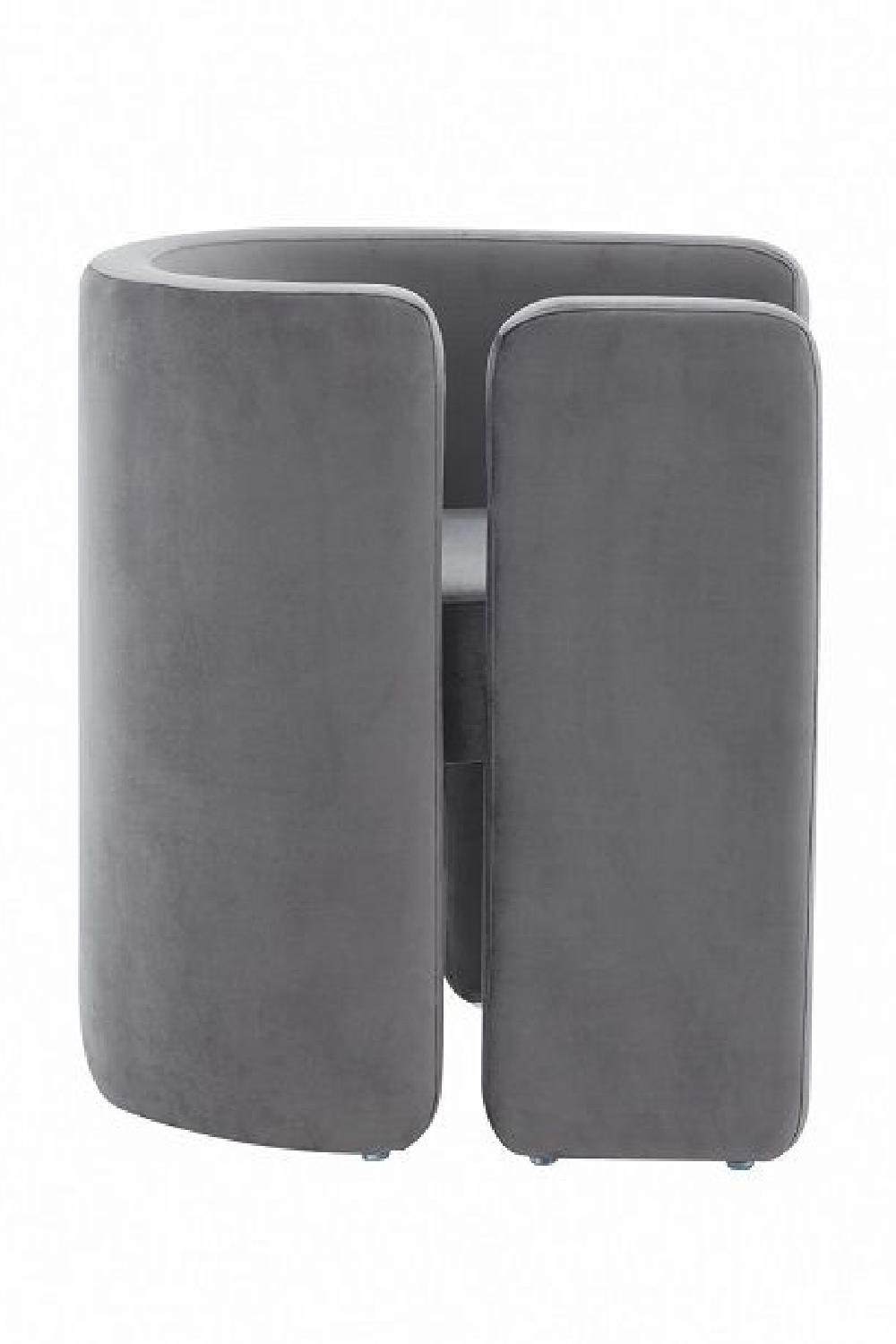 Curved Gray Velvet Accent Chair | OROA Modern Tirta | Oroa.com