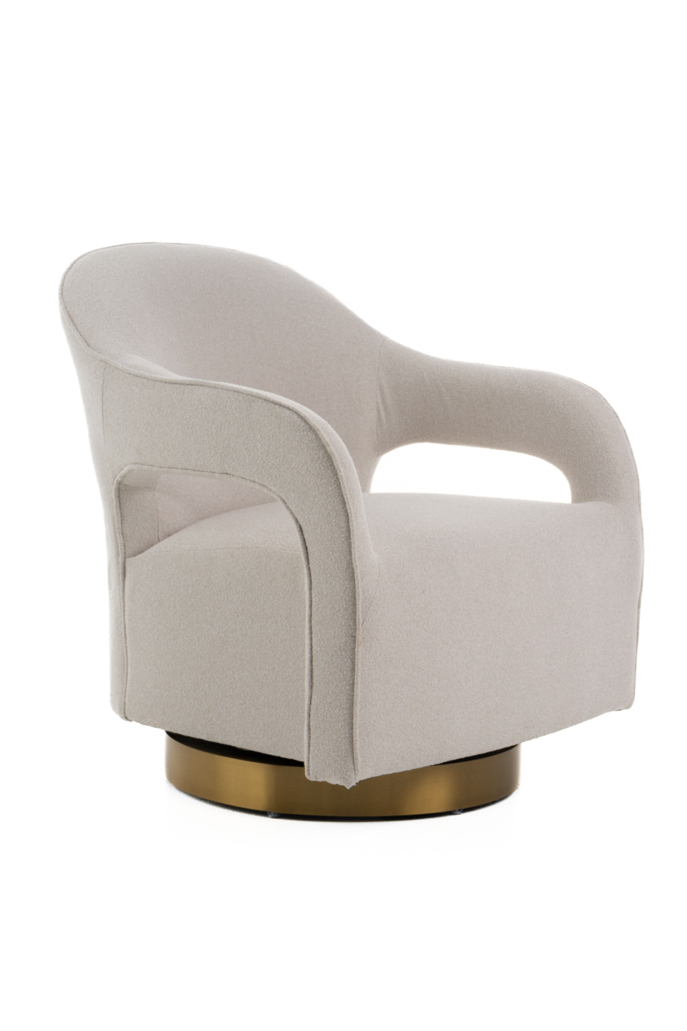 Beige Swivel Accent Armchair | OROA Modern Worley | Oroa.com