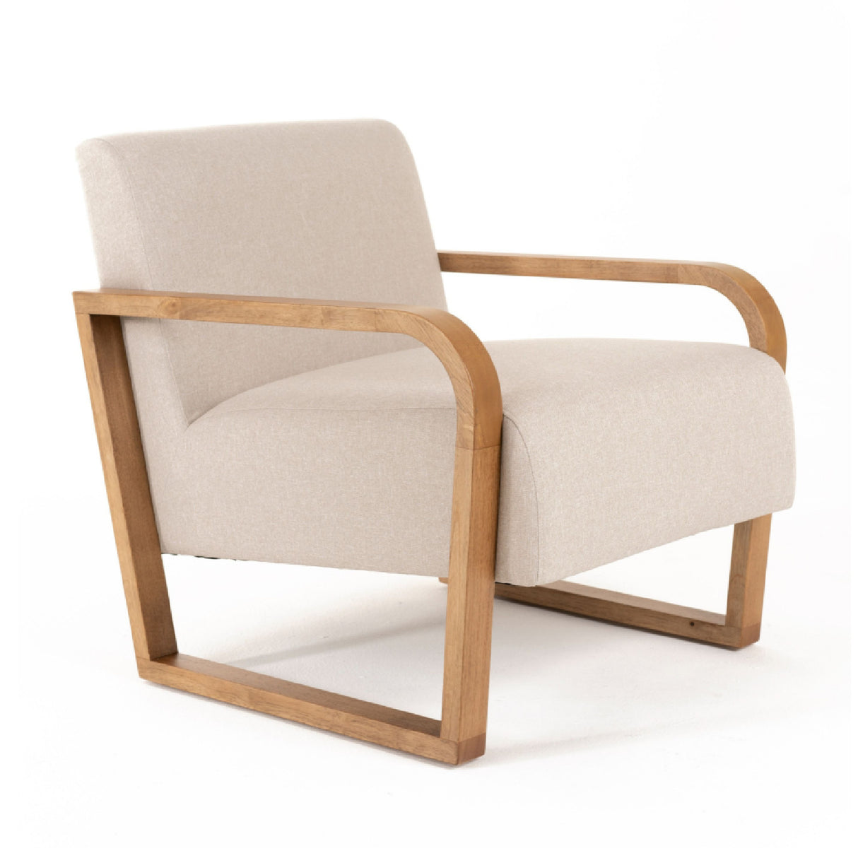 Beige Linen Accent Chair | OROA Modern Sada