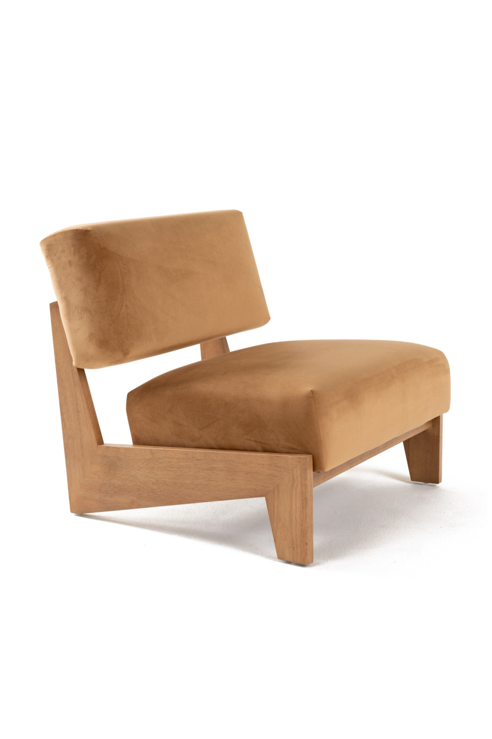 Wood Framed Velvet Lounge Chair | OROA Modern Tucker | Oroa.com