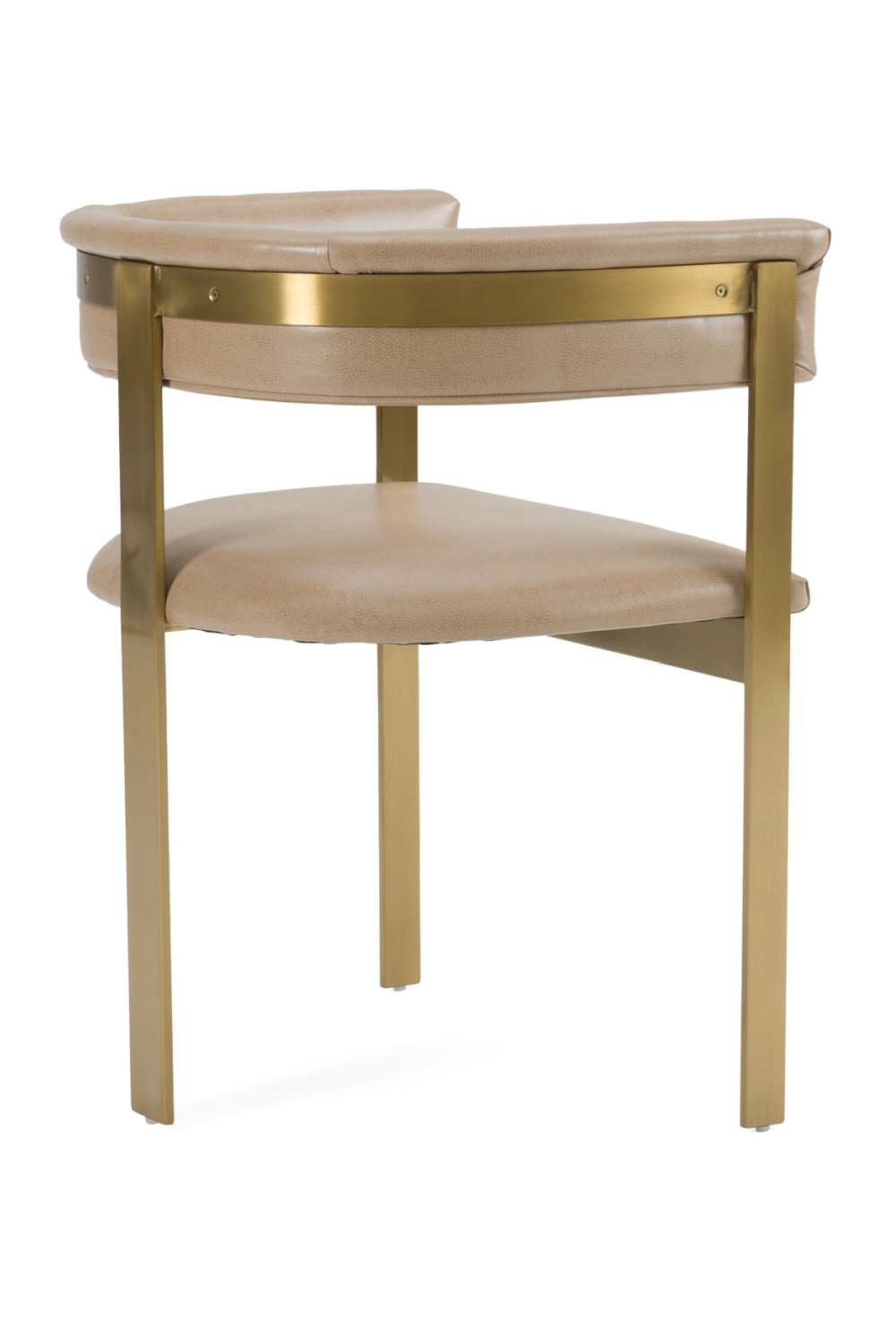 Brown Leather Curved Dining Chair | OROA Modern Boswell | Oroa.com