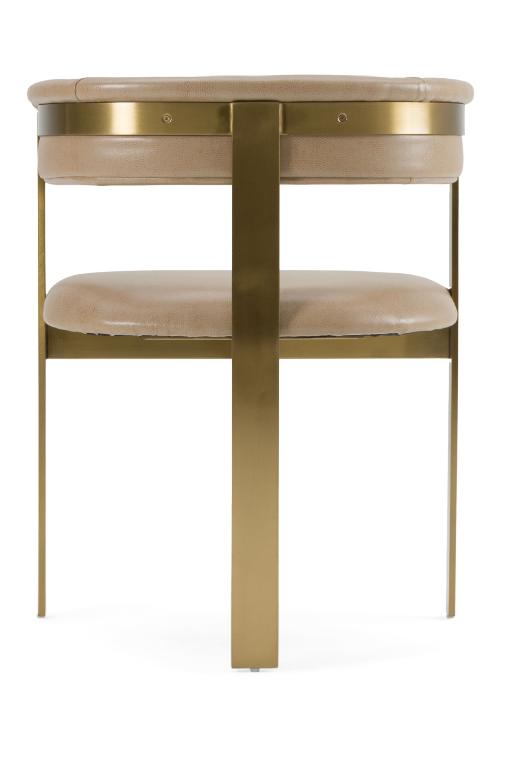 Brown Leather Curved Dining Chair | OROA Modern Boswell | Oroa.com